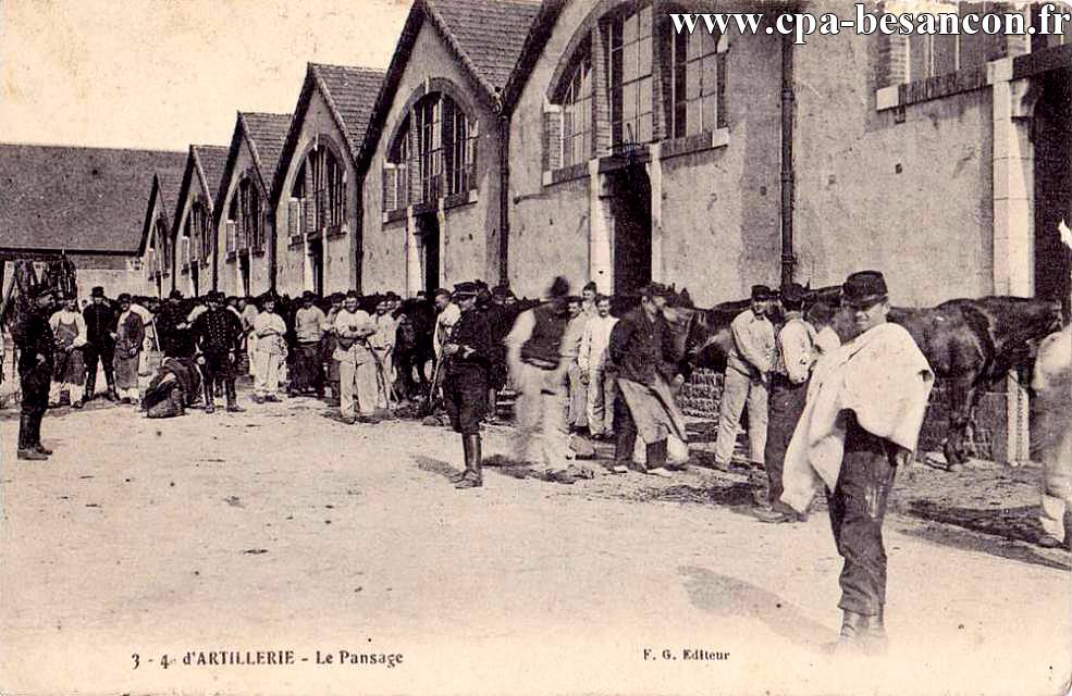 3 - 4e d'ARTILLERIE - Le Pansage